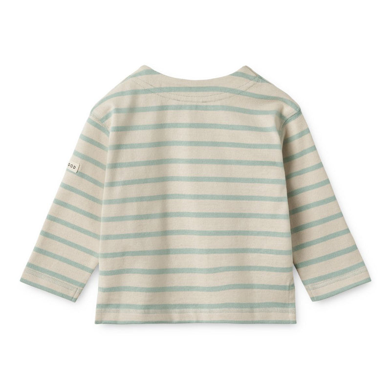 Liewood Farah Baby-T-Shirt mit Streifen - Y/D Stripe Ice blue / Sandy - Sweatshirts