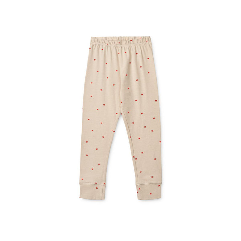 Liewood Wilhelm Bedrucktes Pyjama-Set
 - Holiday bow sandy / Apple red - Pyjama-Set