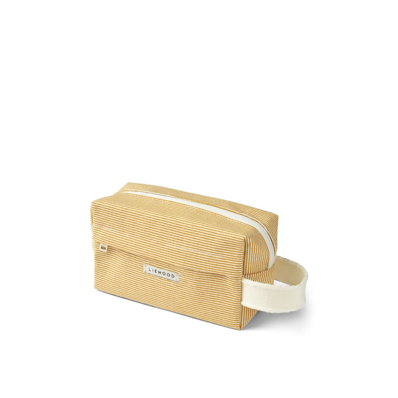 Liewood Trine Kulturtasche aus Baumwoll-Canvas - Y/D stripe Yellow Mellow/ Creme de la creme - 