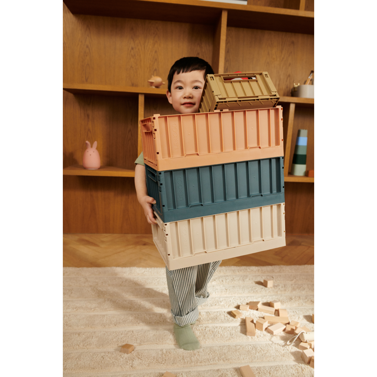 Liewood Weston Aufbewahrungsbox Groß - Whale blue - Aufbewahrungsbox