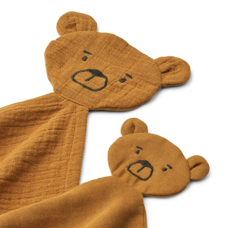 Liewood Alya Bär Schmusetuch Set - Golden caramel - Kuscheltuch