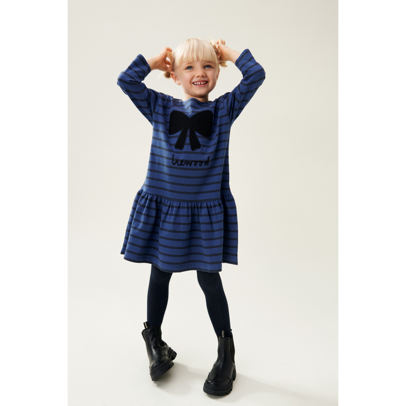 Liewood Alberte Streifenkleid - Y/D Stripe Indigo blue / Classic navy - Kleid