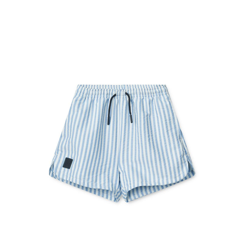 Liewood AIDEN Seersucker-Boardshorts - Y/D stripe Riverside / Creme de la creme - Badeshorts