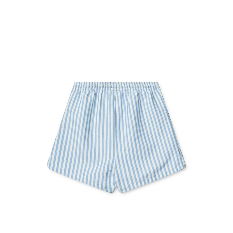 Liewood AIDEN Seersucker-Boardshorts - Y/D stripe Riverside / Creme de la creme - Badeshorts