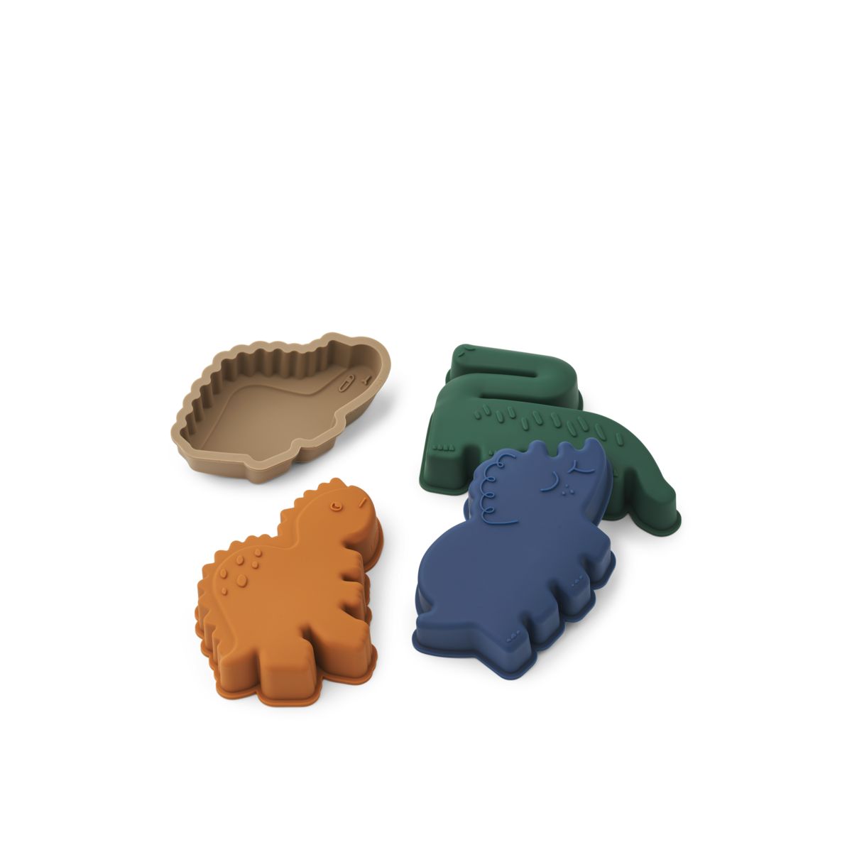 Liewood GILL Dino Sandformen 4er-Pack - Dinosaurs / Mist - SAND TOYS
