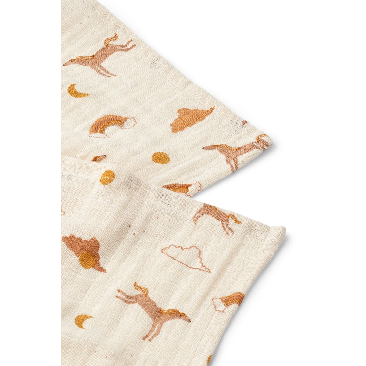 Liewood Lewis Baumwollmusselin Tuch 2er-Pack - Dream / Ecru - Musselin Tuch