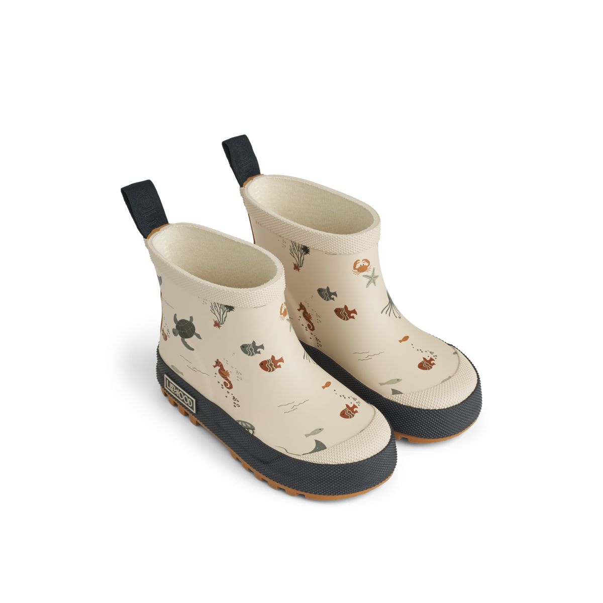 Liewood Tekla Kurzer Regenstiefel mit Print - Sea creature / Sandy - Regenstiefel