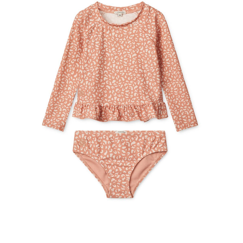Liewood Dagny Badeset - Mini leo / Tuscany rose - Schwimm-T-Shirt
