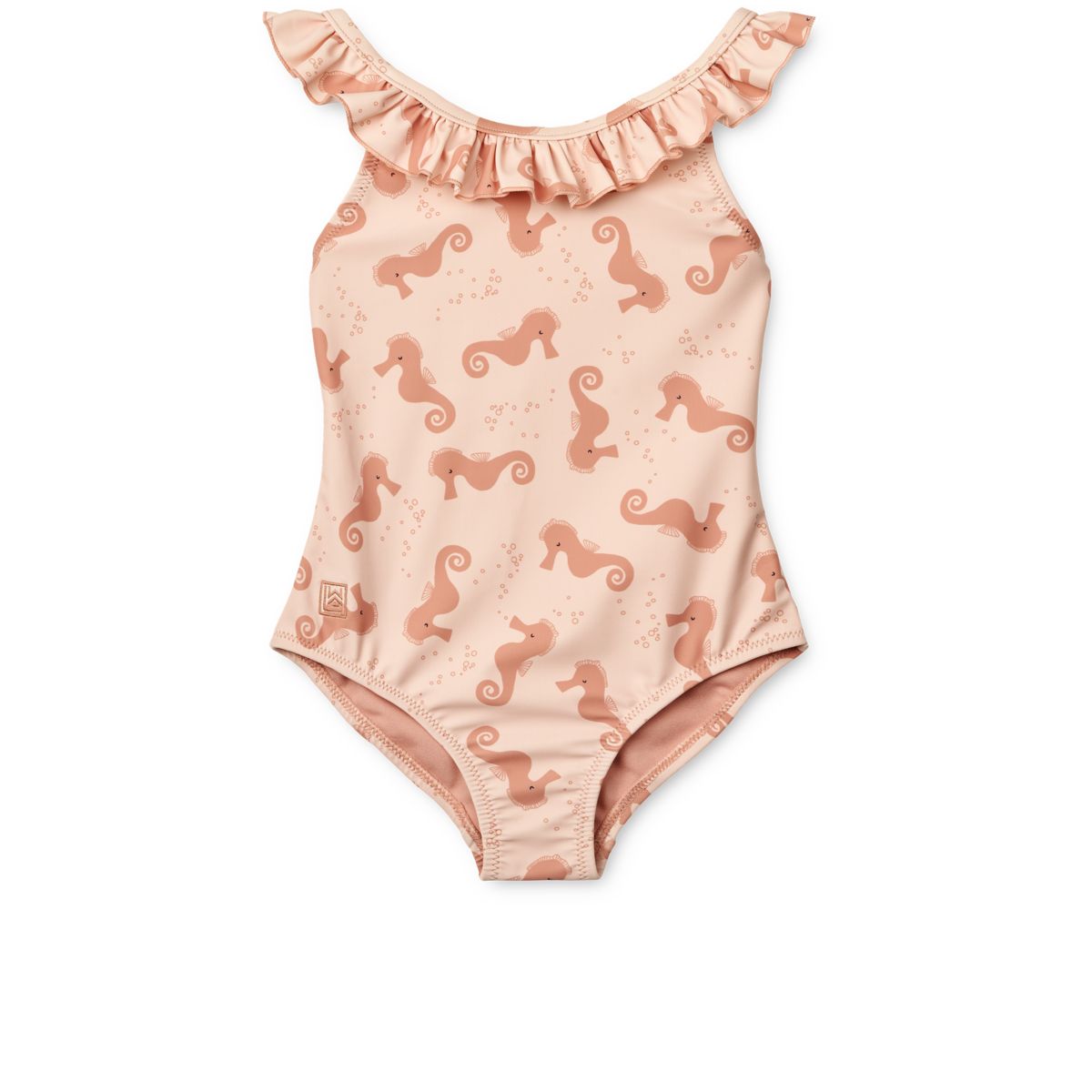 Liewood Kallie Badeanzug mit Print und Rüschen - Seahorse / Apple blossom - Badeanzug