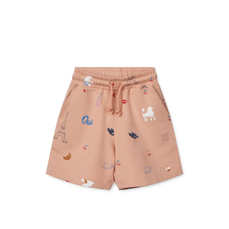 Liewood GRAM Bedruckte Sweatshorts - Paris / Pale tuscany - Shorts