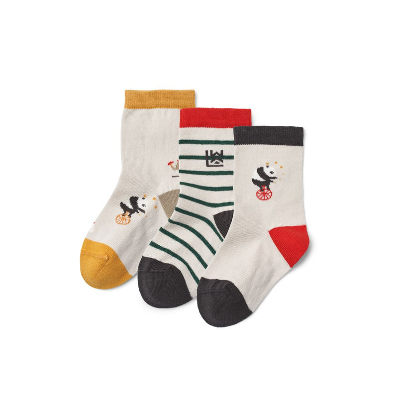 Liewood Silas Socken 3er-Pack - Circus / Sandy Mix - Socken/Strümpfe
