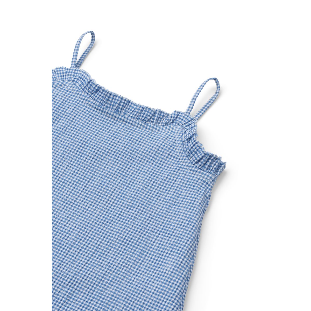 Liewood SOPHIA Seersucker-Kleid - Y/D Check Riverside / Crisp white - Kleid