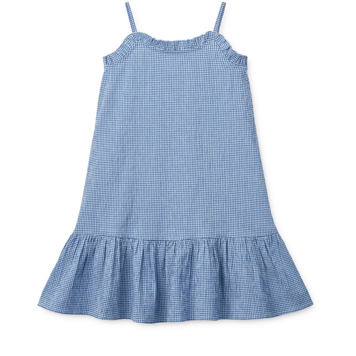 Liewood SOPHIA Seersucker-Kleid - Y/D Check Riverside / Crisp white - Kleid