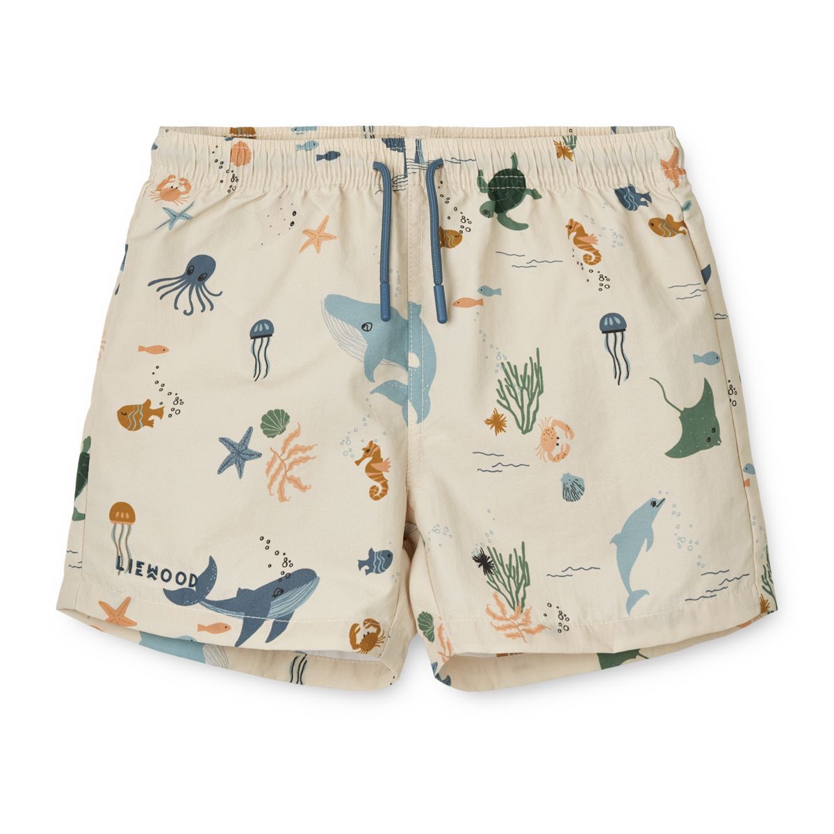 Liewood Aiden Bedruckte Boardshorts - Sea creature / Sandy - Badeshorts