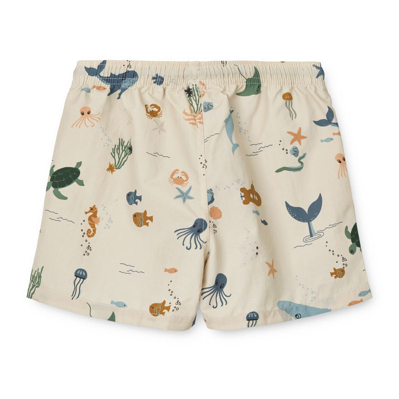 Liewood Aiden Bedruckte Boardshorts - Sea creature / Sandy - Badeshorts