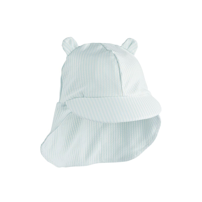 Liewood Senia Sonnenhut Seersucker - Y/D stripe Pure sky / Creme de la creme -