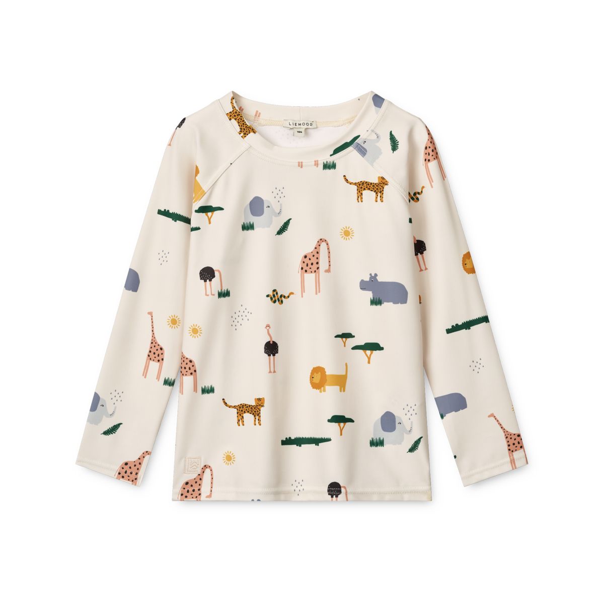 Liewood NOAH Bedrucktes Langarm-Schwimm-T-Shirt - Safari sandy mix - Schwimm-T-Shirt
