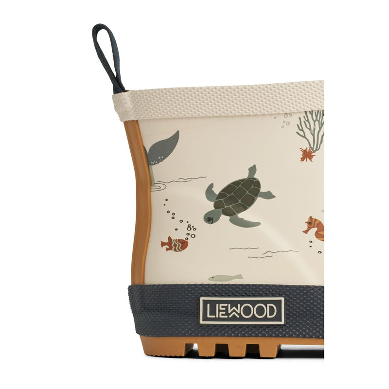 Liewood Tekla Kurzer Regenstiefel mit Print - Sea creature / Sandy - Regenstiefel