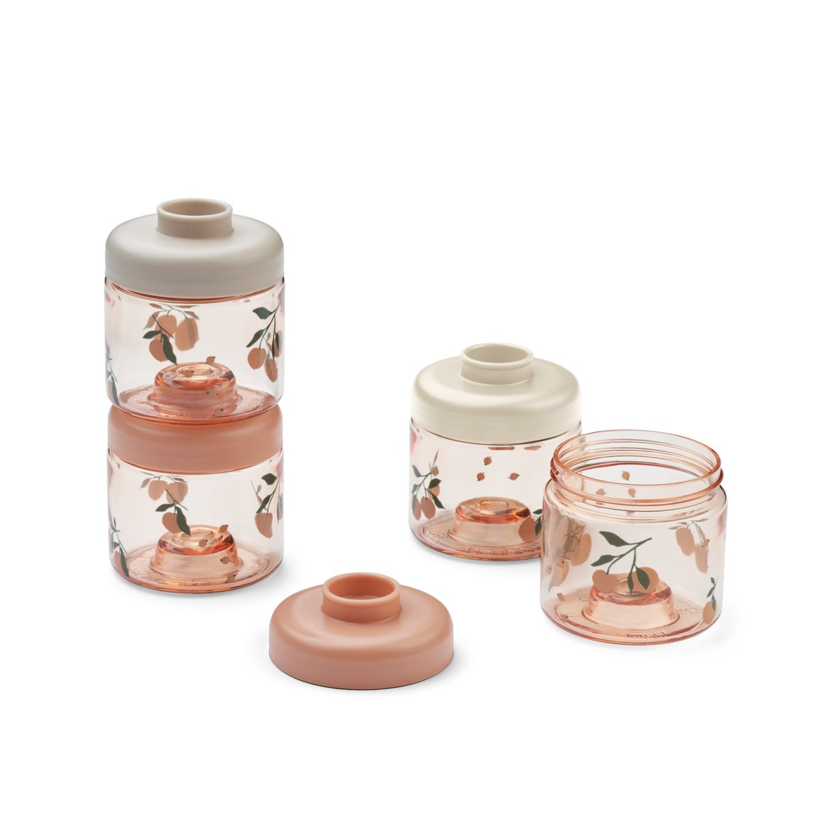 Liewood Dominique Babynahrungsboxen 4er-Pack - Peach / Sea shell - Snackbox