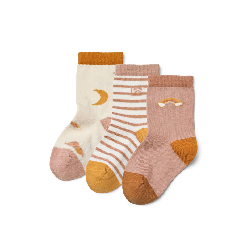 Liewood Silas Socken 3er-Pack - Dream / Ecru mix - Socken/Strümpfe