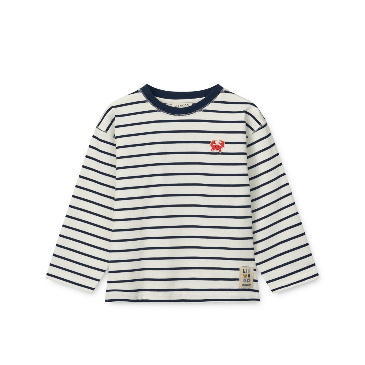 Liewood TYLER gestreiftes Langarm-T-shirt - Stripe Classic navy / Creme de la creme - T-shirt