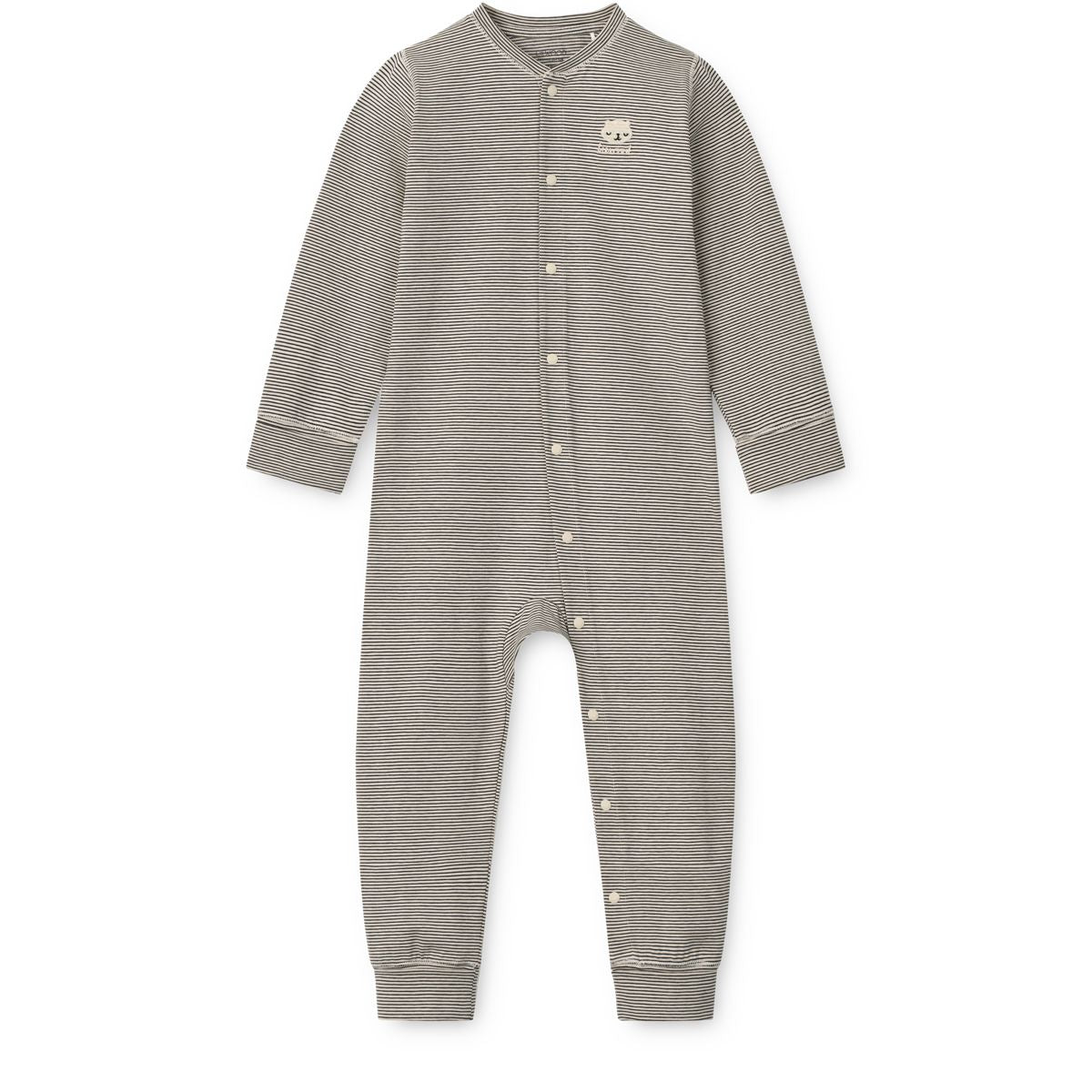 Liewood BIRK Grow Gestreifter Pyjama-Einteiler - Y/D Sandy / Classic navy stripe - Pyjama-Jumpsuit