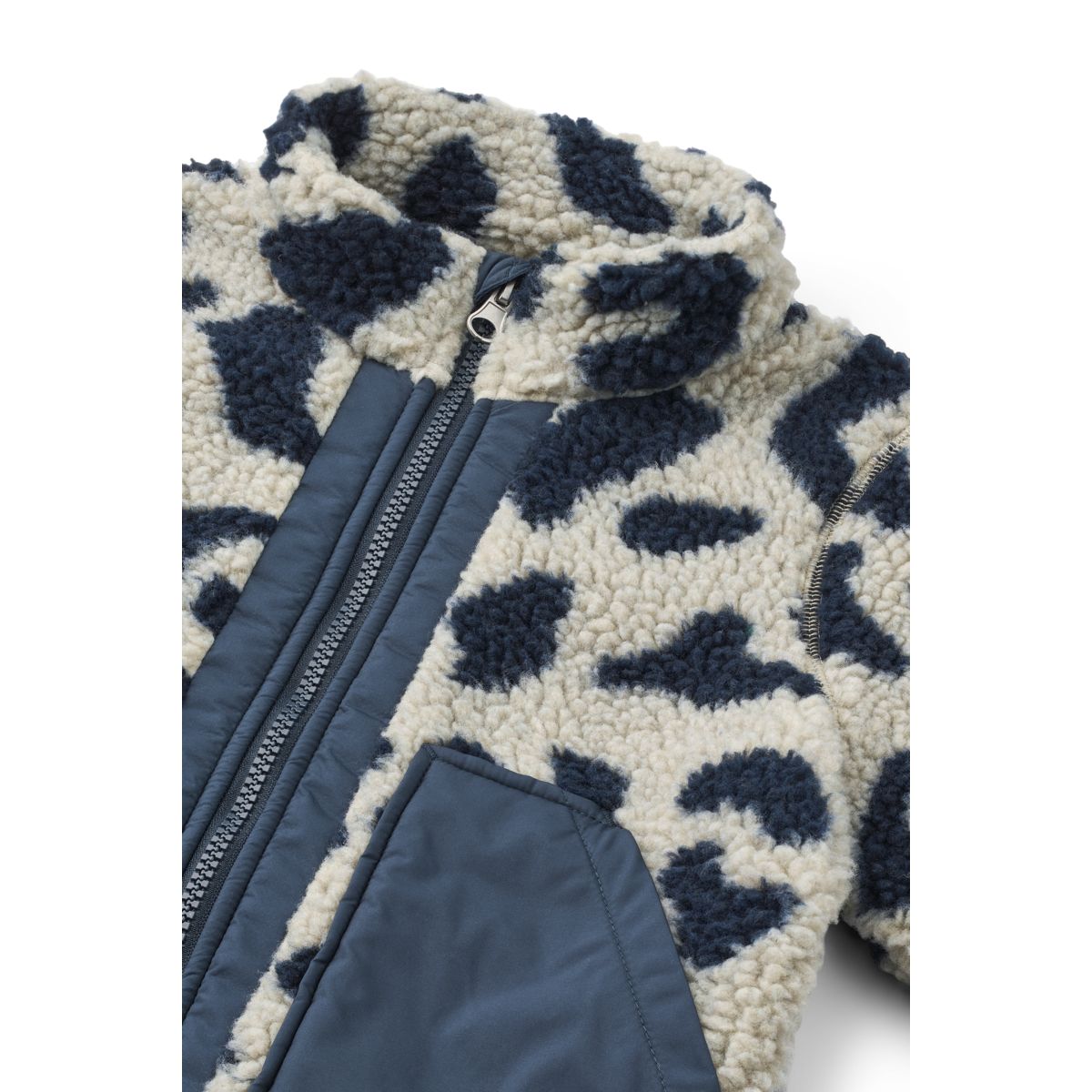 Liewood NOAM Pile Jacke - Mega Leo mist / Classic Navy - Jacke