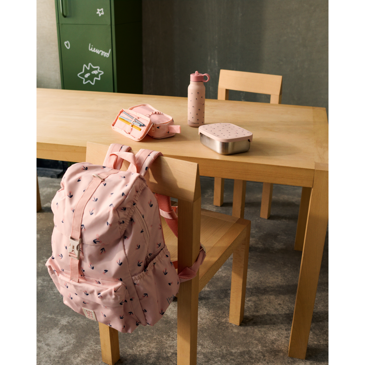 Liewood FALK Water Bottle 350 ml - Mini Cherry heart / Rosey - WATER BOTTLE