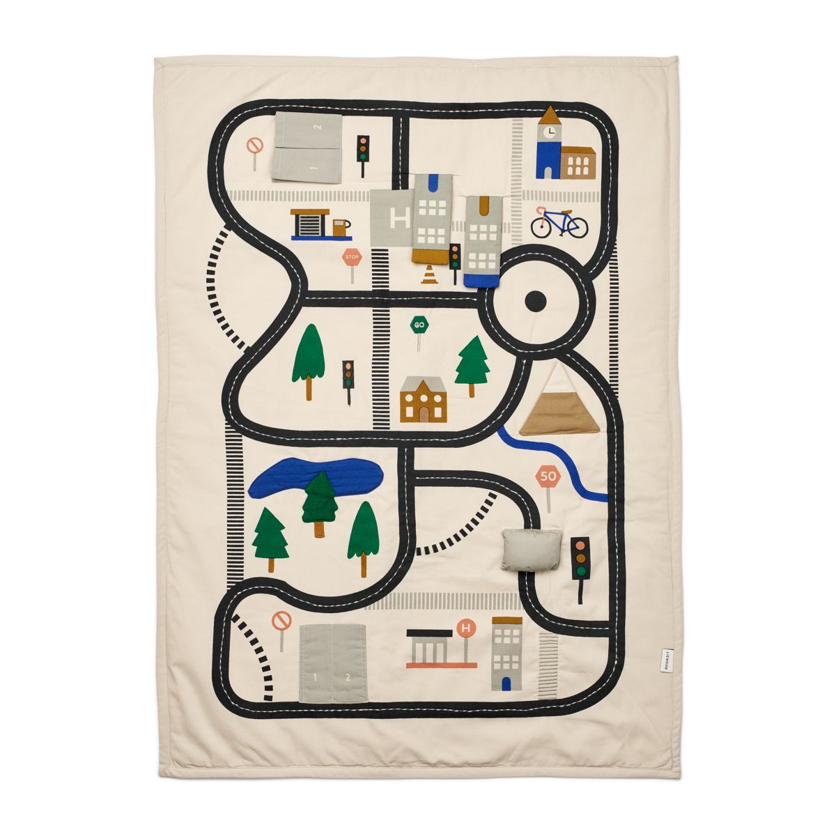 Liewood Adonna Transportable Aktivitätsdecke - Road map / Sandy - Aktivitätsdecke