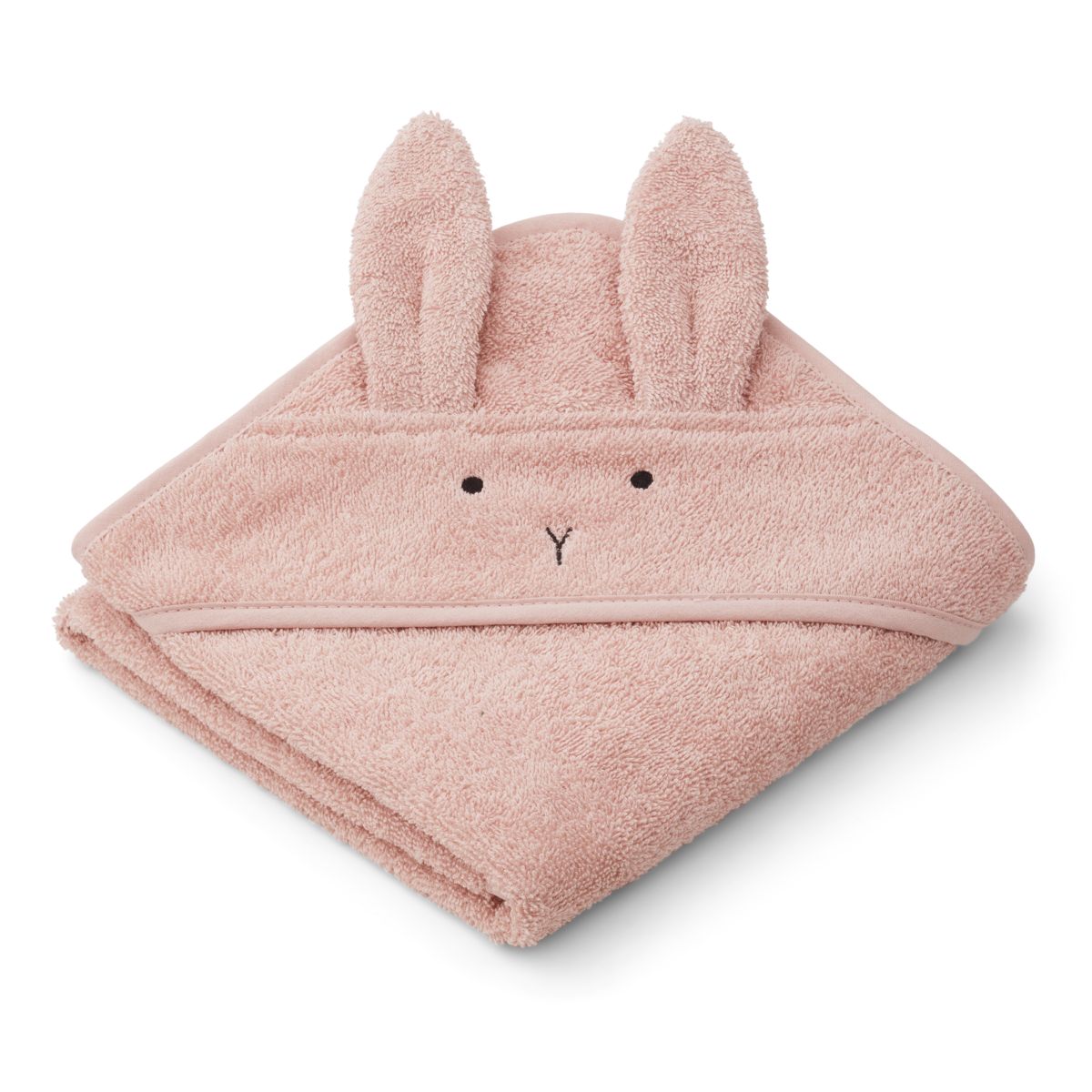 Liewood Albert Babyhandtuch mit Kapuze - Rabbit rose - Häntucher / Waschlasppen