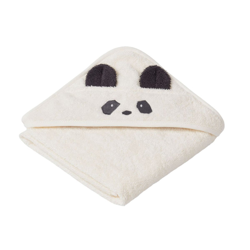 Liewood Augusta Kinderhandtuch mit Kapuze - Panda creme de la creme - Häntucher / Waschlasppen