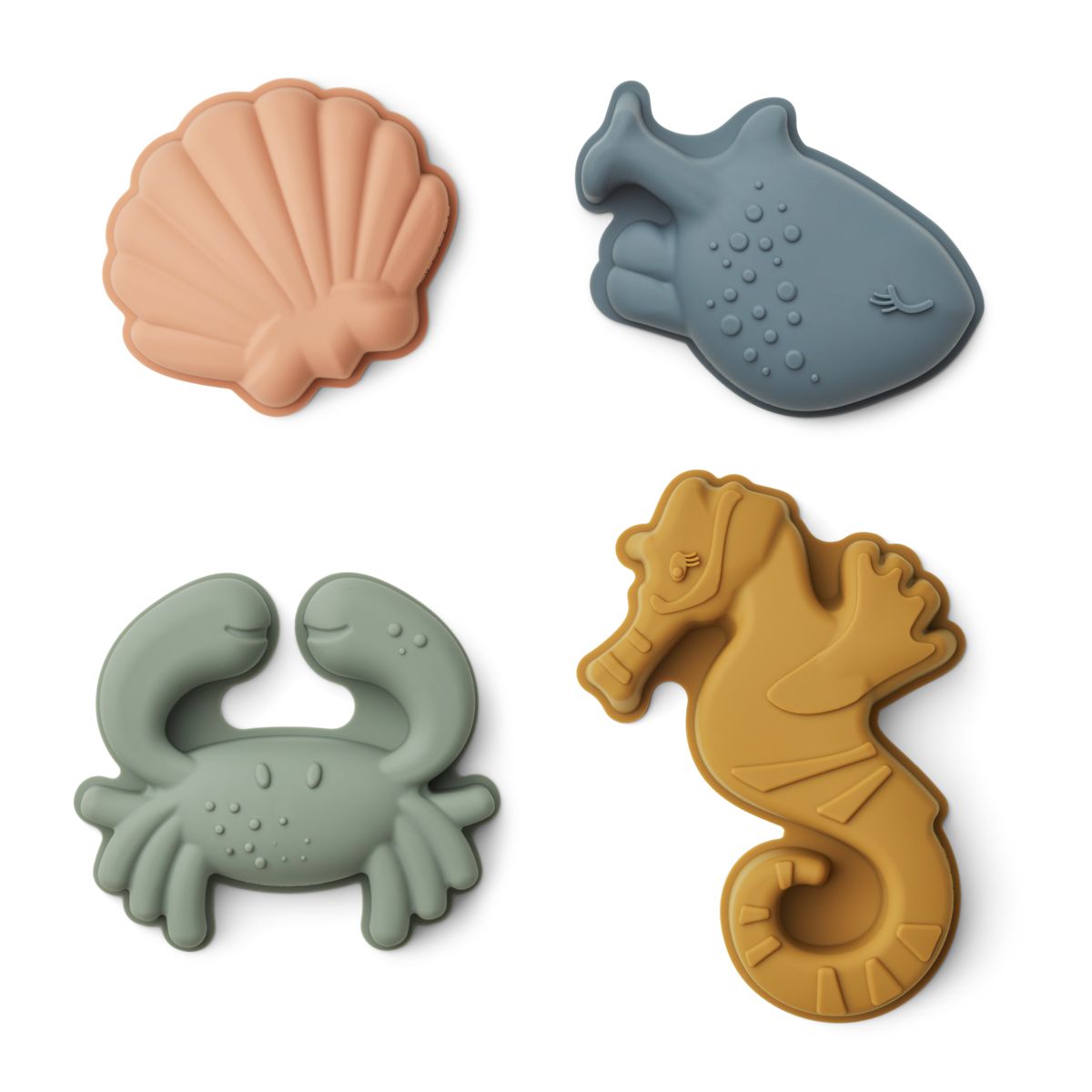 Liewood Gill Sandformen 4er-Pack - Sea creature / Sandy - SAND TOYS