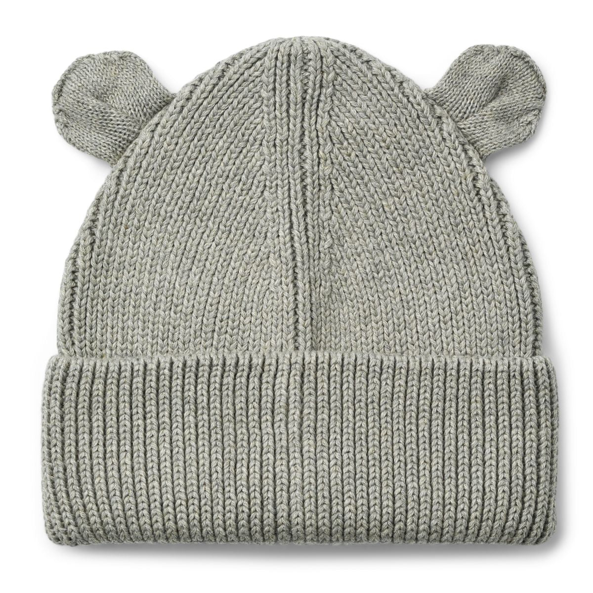 Liewood Gina Rippenstrickmütze mit Bärenohren - Grey melange - Hut & Kappe