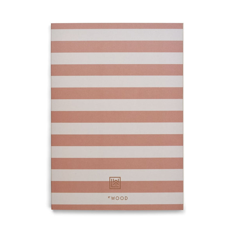 Liewood Mittelgroßes Notizbuch Jae - Stripe Tuscany rose / Sandy - Notizbuch