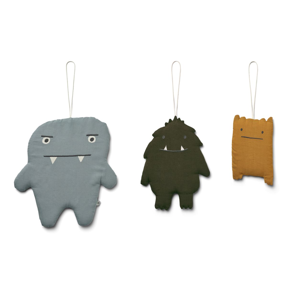 Liewood Leonardo Wanddekoration 3er-Pack - Monsters blue mix - Wanddeko