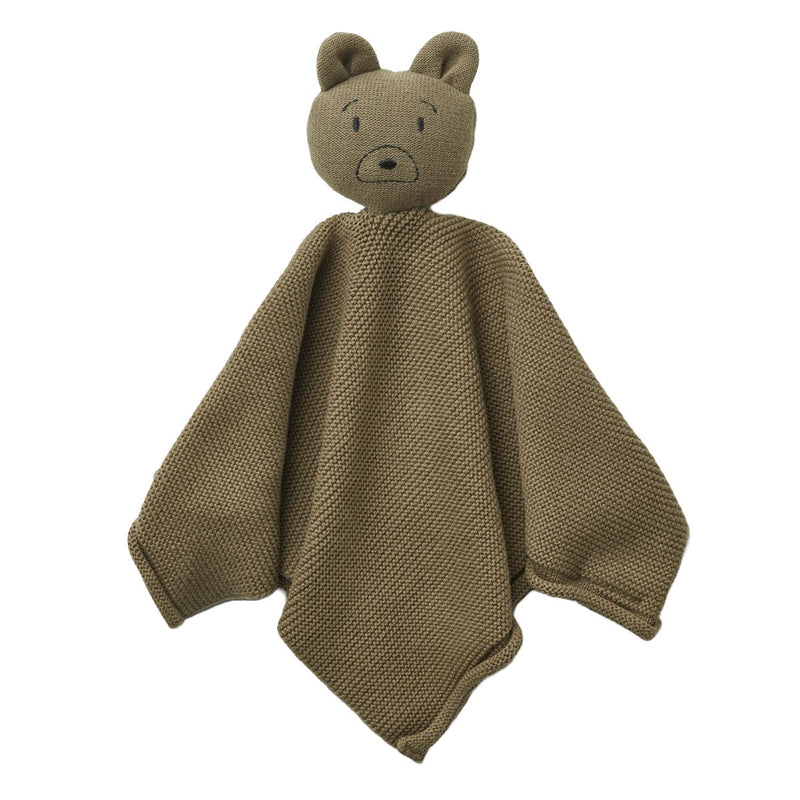 Liewood Milo gestricktes Kuscheltuch - Mr bear khaki - Kuscheltuch