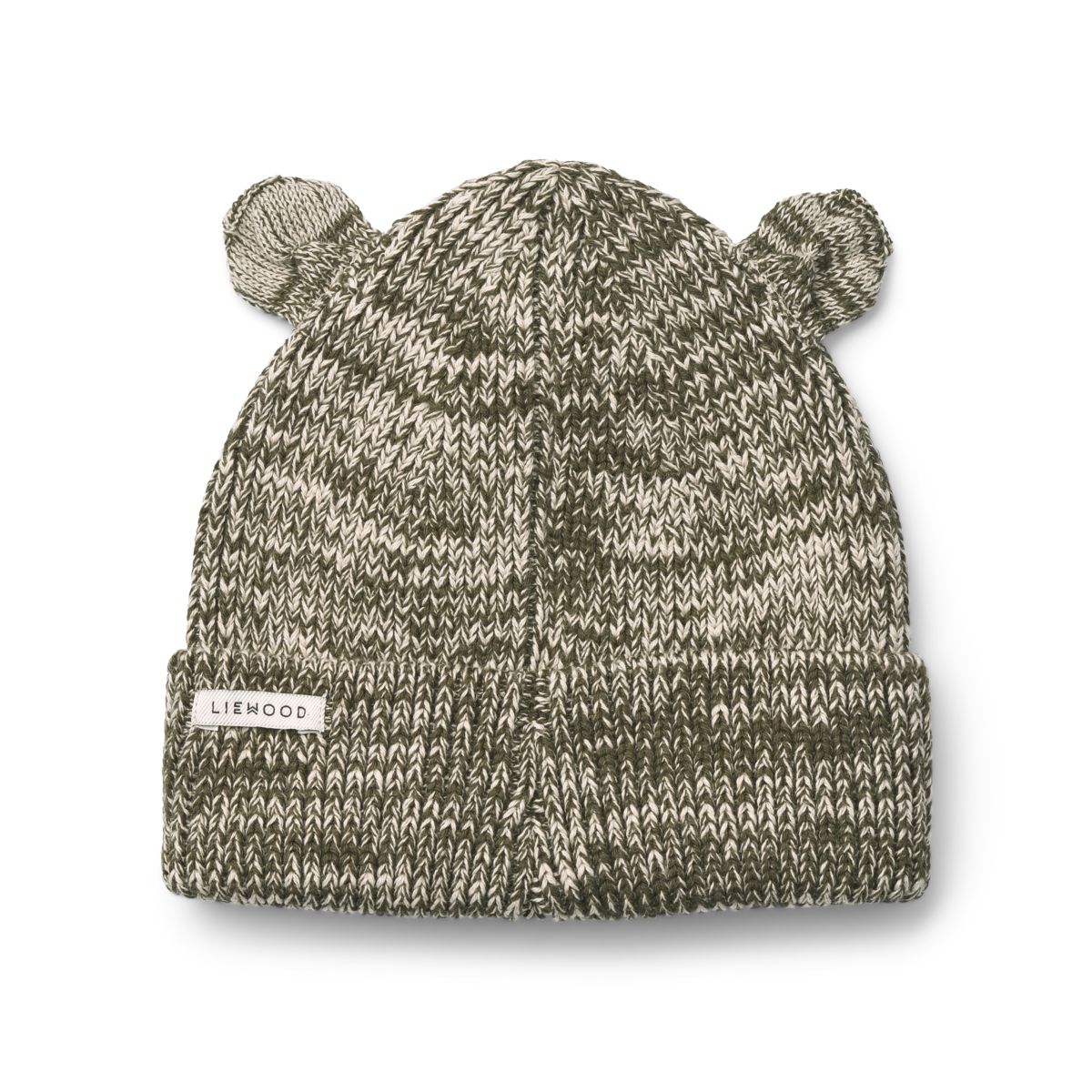 Liewood Gina Rippenstrickmütze mit Bärenohren - Army brown / Sandy - Hut & Kappe