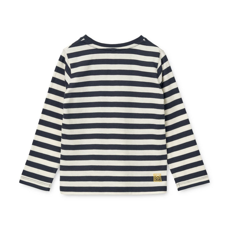 Liewood Apia T-Shirt ls - Y/D Stripe Classic navy / Creme de la creme - T-shirt