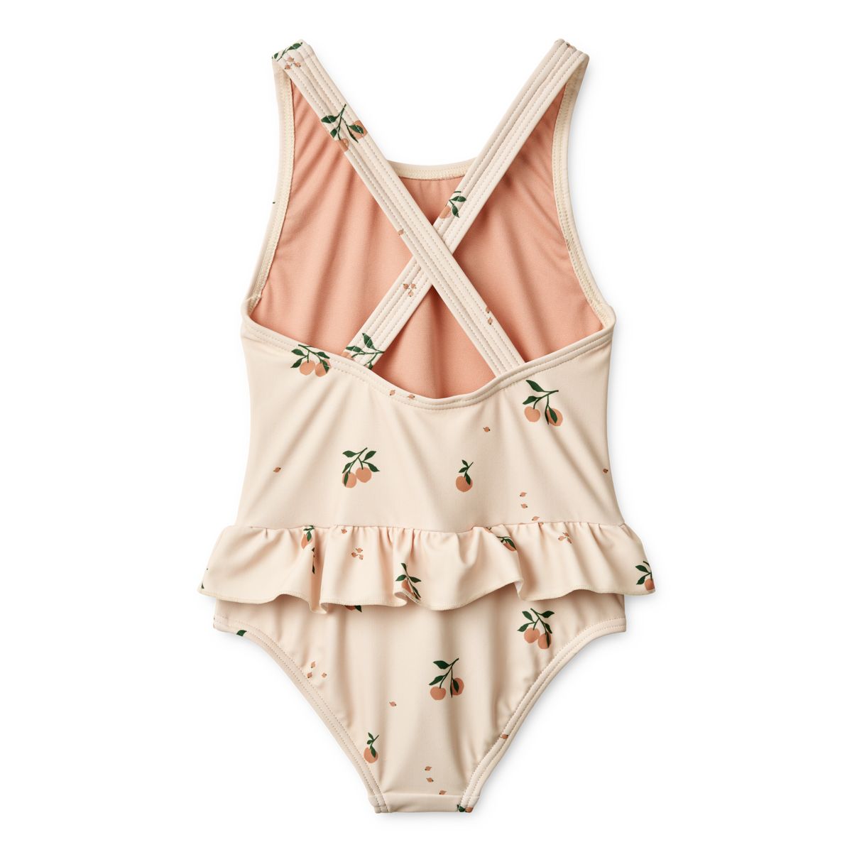 Liewood Amara Seersucker Badeanzug - Peach / Sea shell - Badeanzug