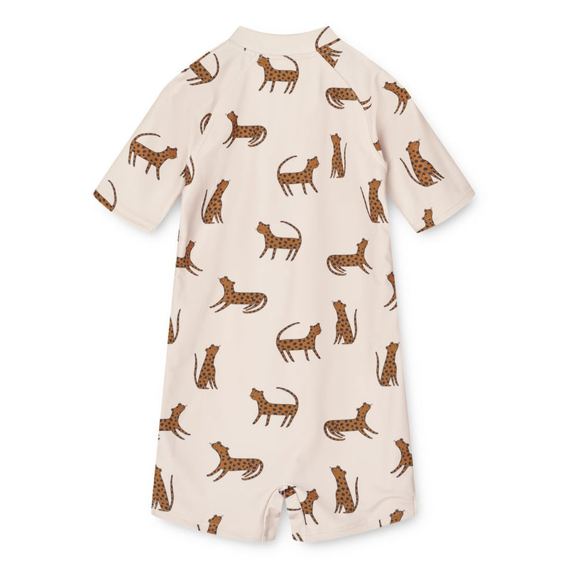 Liewood Max Schwimm-Jumpsuit - Leopard / Sandy - Badeanzug