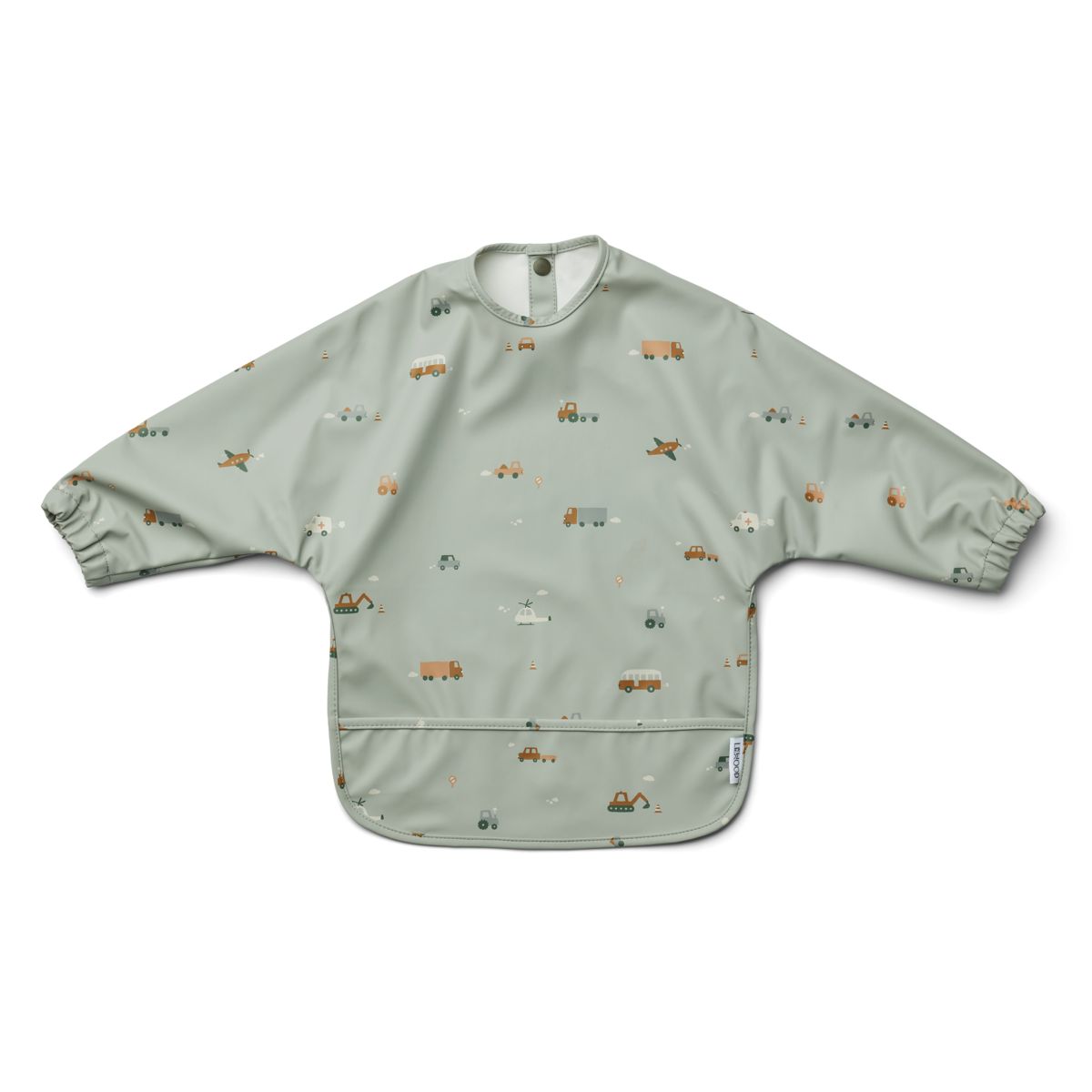 Liewood Merle Cape Bib - Vehicles/dove blue mix - CAPE BIB