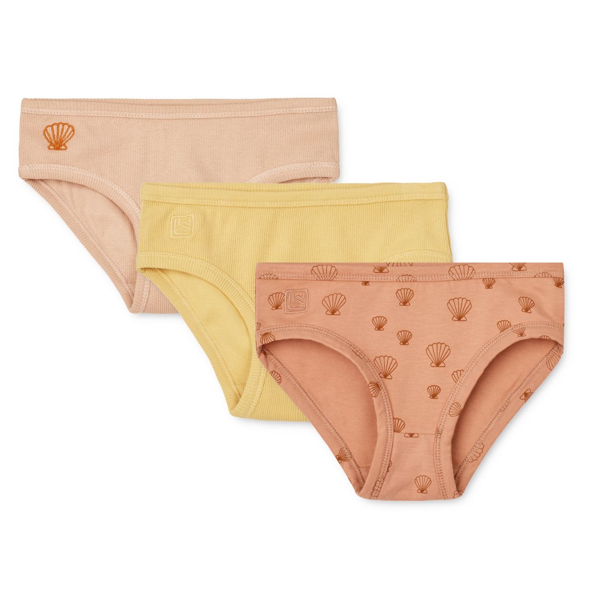 Liewood Nanette Unterhöschen 3er-Pack - Sea shell / Tuscany rose mix - Unterhosen