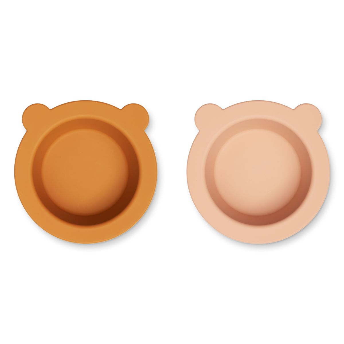 Liewood Peony Schale mit Saugnapf 2er-Pack - Mustard / tuscany rose mix - Schalen