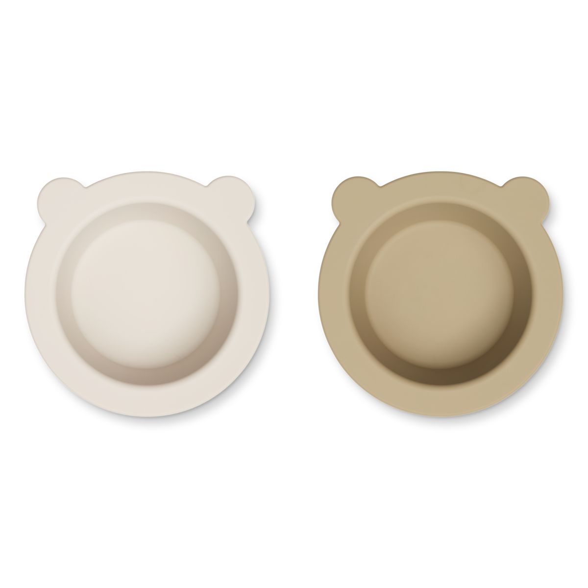 Liewood Peony Schale mit Saugnapf 2er-Pack - Sandy / Oat - Schalen