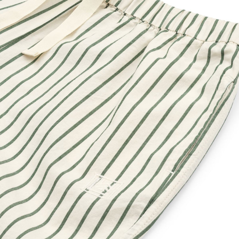 Liewood Orlando Popelinehose - Y/D stripes Garden green / Creme de la creme - Hose