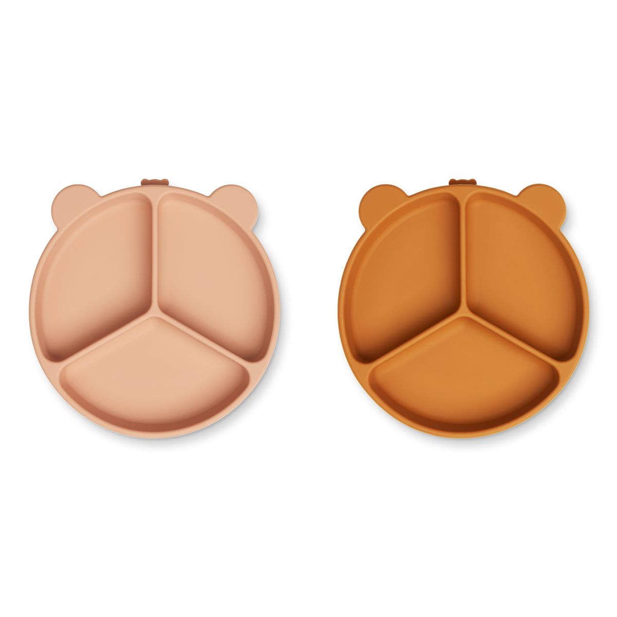 Liewood Stacy Menüteller mit Saugnapf 2er-Pack - Mustard / tuscany rose mix - Teller