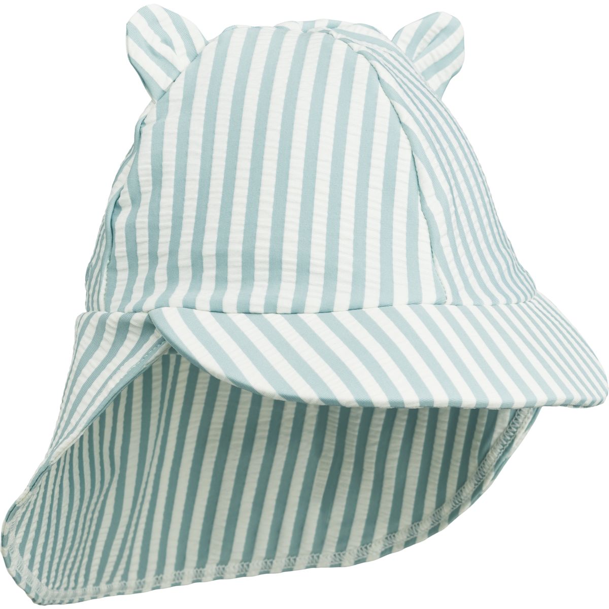 Senia Sonnenhut Seersucker - Y/D stripe: Sea blue/white