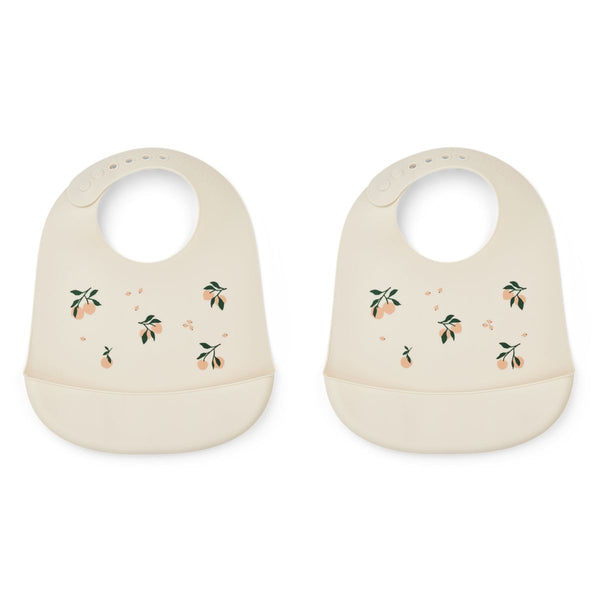 Liewood Tilda Silikon Lätzchen 2er Pack - Peach / Sea shell mix - Lätzchen