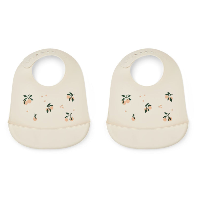 Liewood Tilda Silikon Lätzchen 2er Pack - Peach / Sea shell mix - Lätzchen