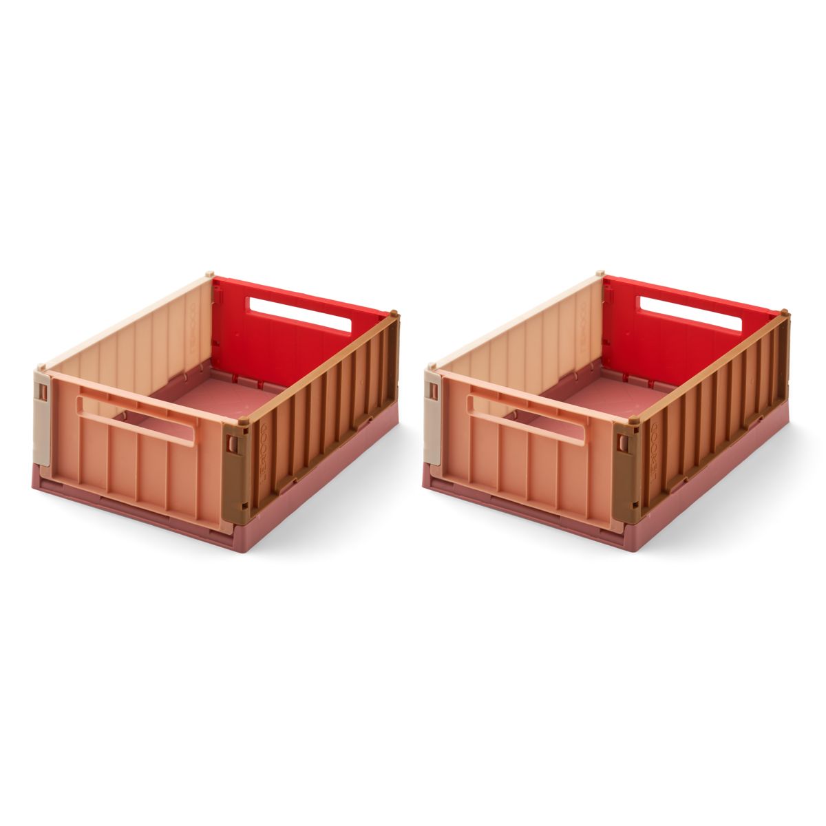 WESTON Aufbewahrungsbox Klein, 2er-Pack - Dusty raspberry multi mix